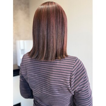 ピンクブラウンハイライト【加藤】 | ALIA（アリア）小豆餅店 Life with hairstyles "体験"を豊かに彩る美容室 - 全席半個室×マンツーマン施術 浜松市中央区小豆餅 アイラッシュ（待マツク・まつパー）・ネイルも展開